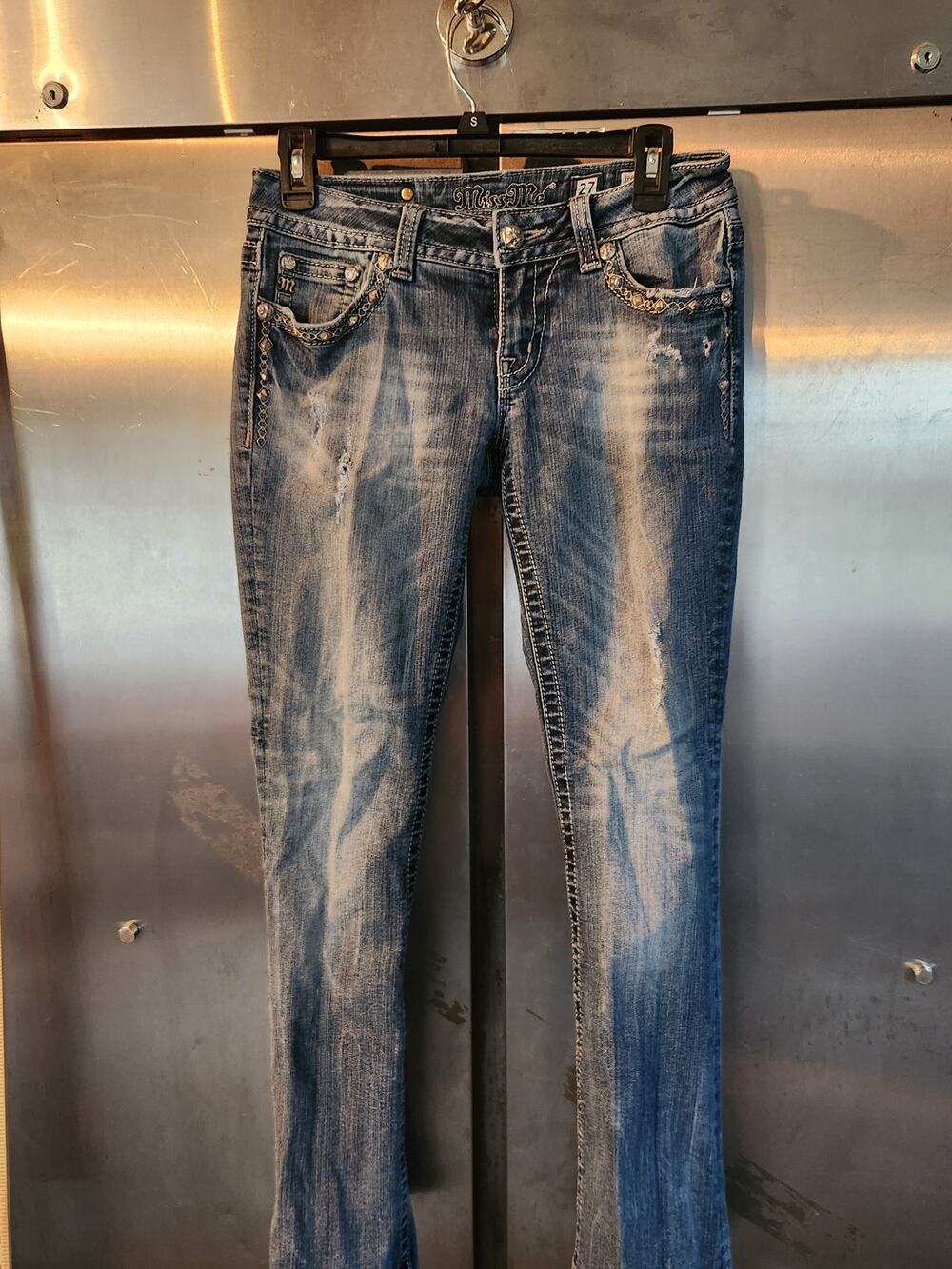 Miss Me Boot Cut Jeans Women's Size 27 Embellished Pocket Denim